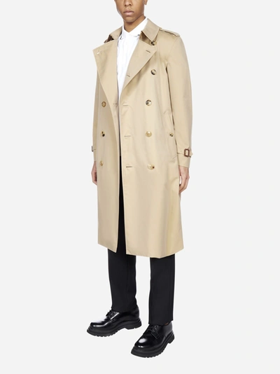 Shop Burberry Trench Kensington Lungo In Cotone