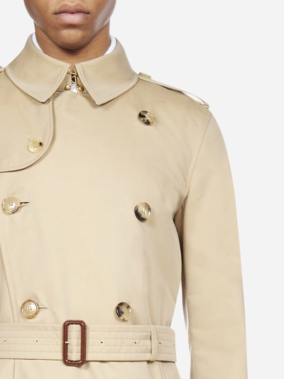 Shop Burberry Trench Kensington Lungo In Cotone
