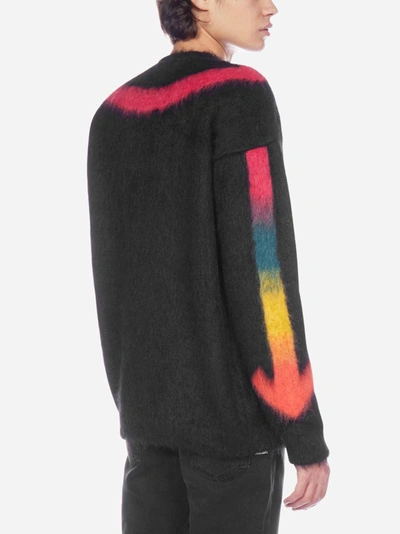 Shop Off-white Fuzzy Arrows Blend-mohair Sweater