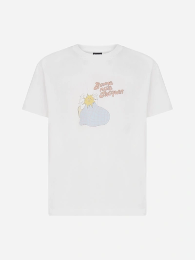 Shop Jacquemus T-shirt Jacques In Cotone Con Stampa