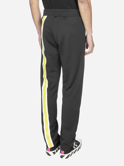 Shop Palm Angels Monogram Track Pants In Black - Yellow