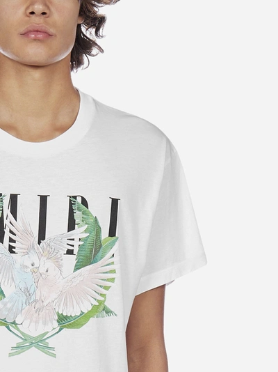Shop Amiri T-shirt Lovebirds In Cotone Con Logo