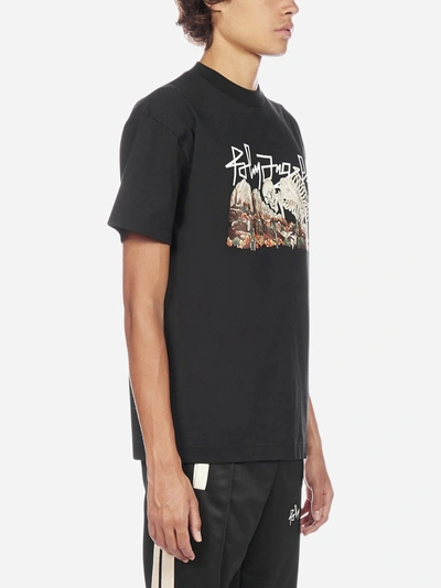 Shop Palm Angels Desert Skull Cotton T-shirt