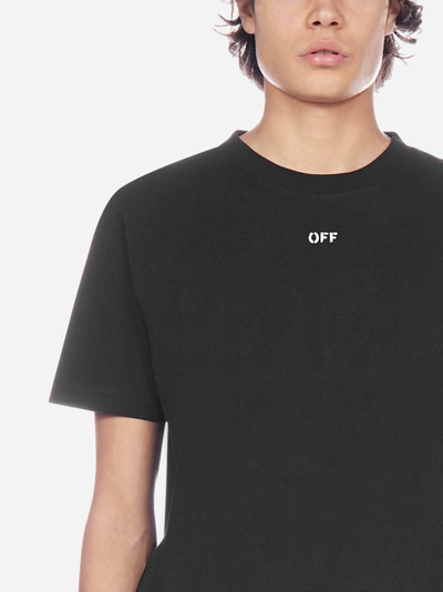 Shop Off-white Stencil Arrows Cotton T-shirt