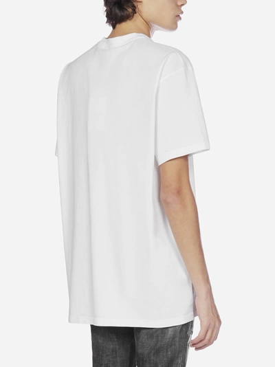 Shop Givenchy Logo Cotton Oversized T-shirt In White
