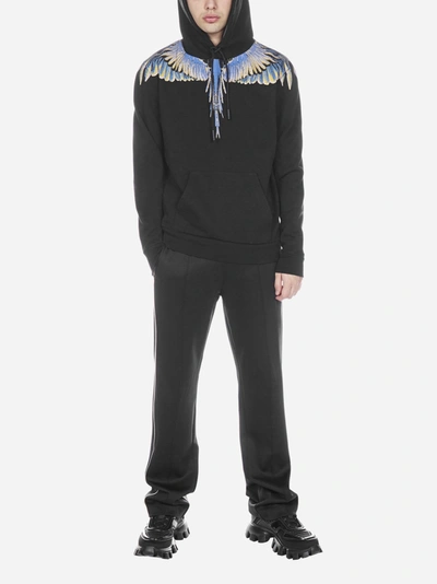 Shop Marcelo Burlon County Of Milan Felpa Wings In Cotone Con Cappuccio