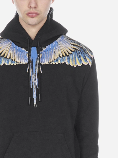 Shop Marcelo Burlon County Of Milan Felpa Wings In Cotone Con Cappuccio