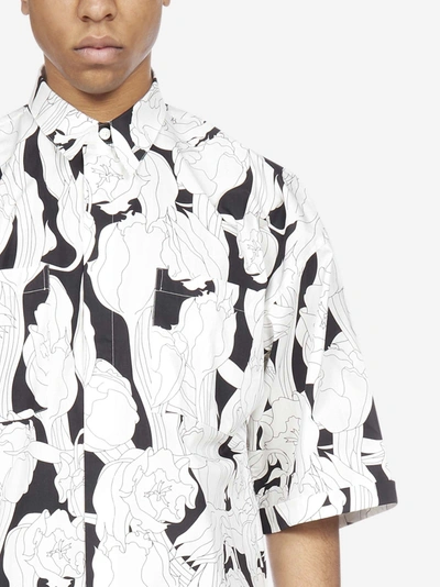 Shop Givenchy Floral Print Cotton Shirt