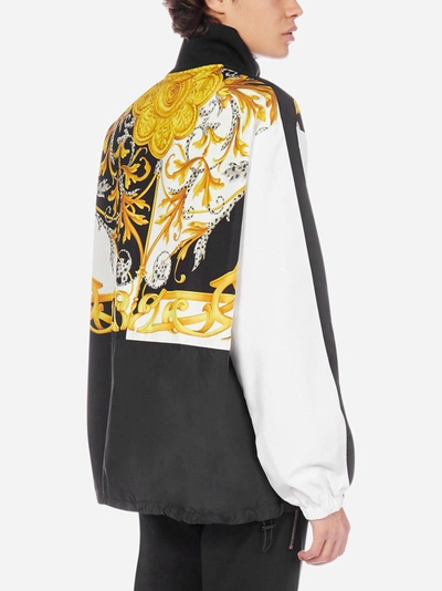 Shop Versace Acanthus Print Nylon Jacket