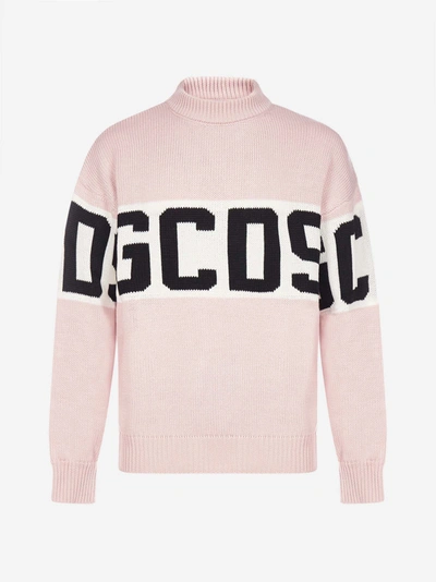 Shop Gcds Band-logo Cotton-blend Sweater