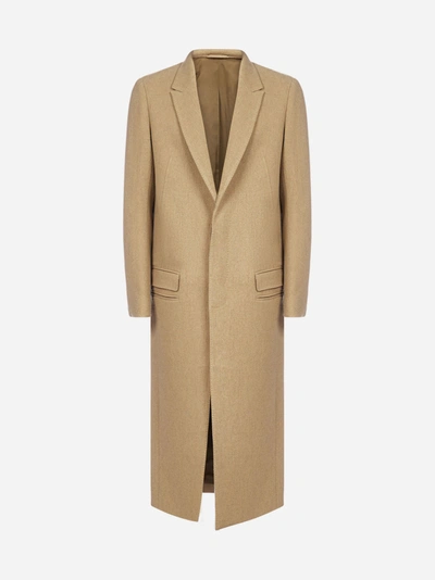 Shop Haider Ackermann Wool And Linen Long Coat