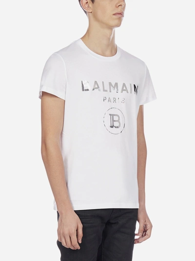 Shop Balmain T-shirt In Cotone Con Logo