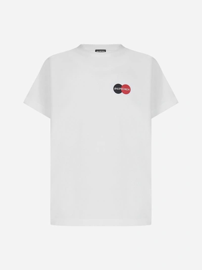 Shop Balenciaga Uniform Logo Cotton T-shirt