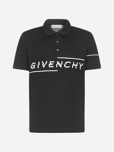 Shop Givenchy Logo Cotton Polo Shirt