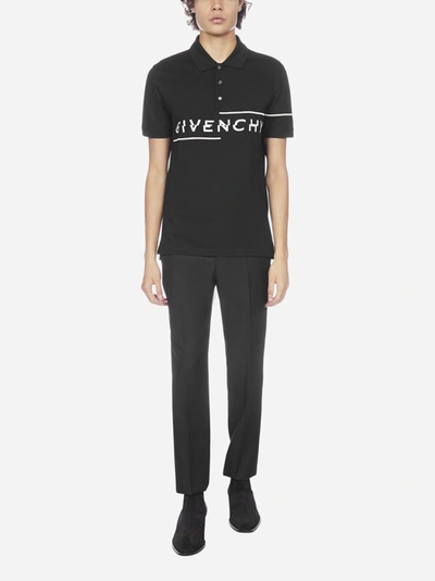 Shop Givenchy Logo Cotton Polo Shirt