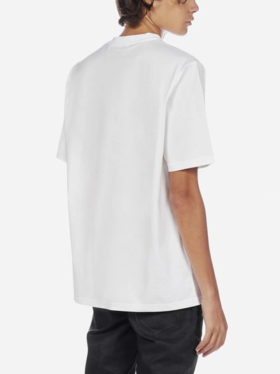 Shop Burberry T-shirt In Cotone Con Logo In White