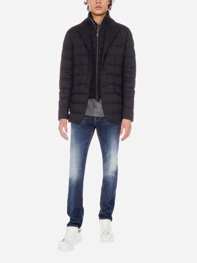 Herno Quilted Down Jacket Casual Jackets And Parka Blue