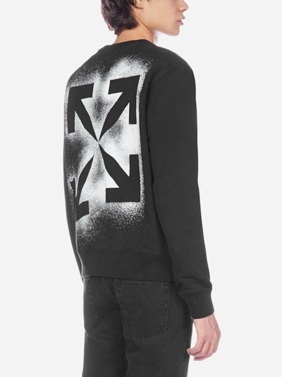 Shop Off-white Stencil Arrows Cotton Sweatshirt