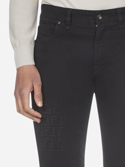 Shop Fendi Ff Motif Regular-fit Jeans