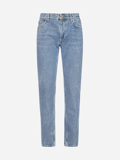 Shop Burberry Distressed Denim Jeans