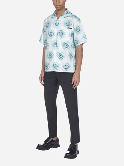 Shop Prada Printed Cotton Shirt