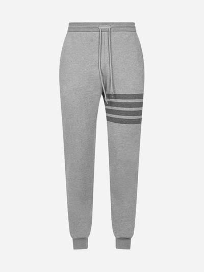 Shop Thom Browne 4-bar Cotton Sweatpants