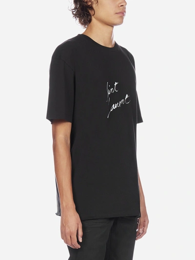 Shop Saint Laurent Logo Cotton T-shirt