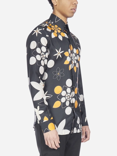 Shop Fendi Floral Print Silk Shirt