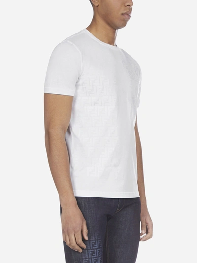 Shop Fendi Ff Motif Cotton T-shirt