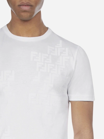 Shop Fendi Ff Motif Cotton T-shirt