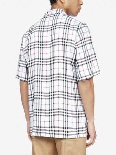 Shop Burberry Vintage Check Print Viscose Shirt