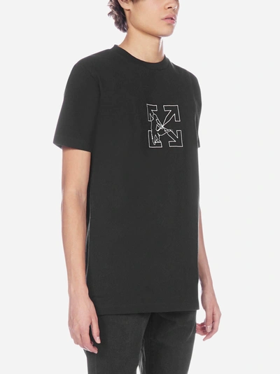 Shop Off-white Logo Workers Cotton T-shirt