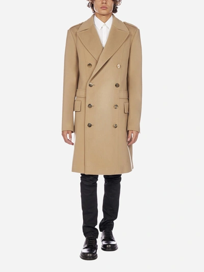 Shop Balmain Wool And Cashmere Double-breasted Coat