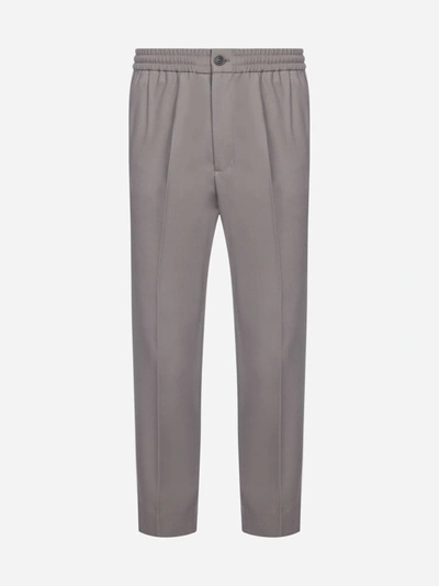 Shop Ami Alexandre Mattiussi Wool-blend Cropped Trousers