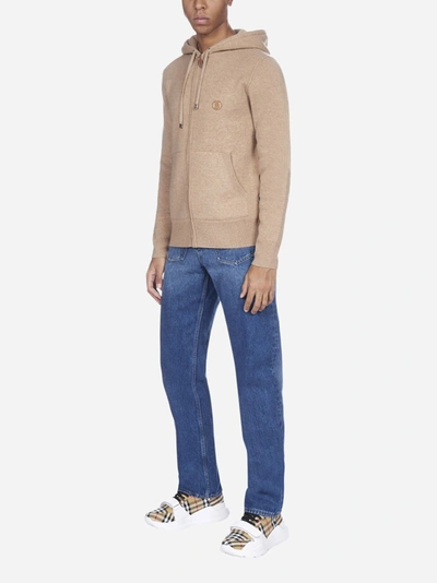 Shop Burberry Deconstructed Denim Jeans