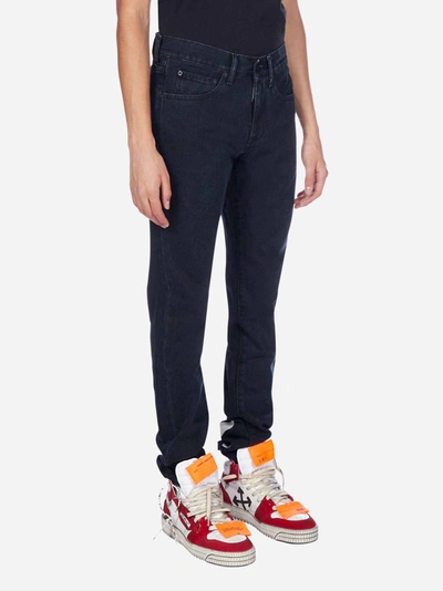 Shop Off-white Diag Ego Slim-fit Jeans