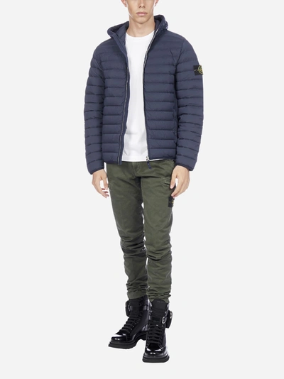 Shop Stone Island Hooded Quilted Nylon Down Jacket