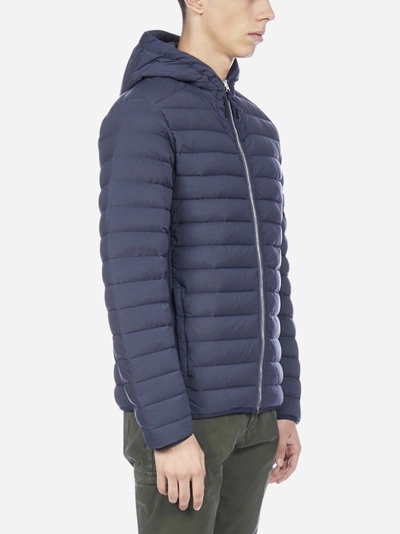 Shop Stone Island Hooded Quilted Nylon Down Jacket