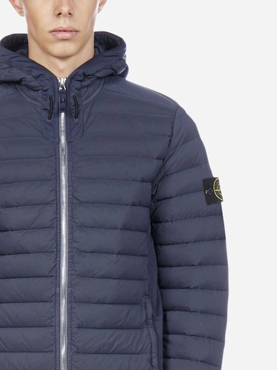 Shop Stone Island Hooded Quilted Nylon Down Jacket