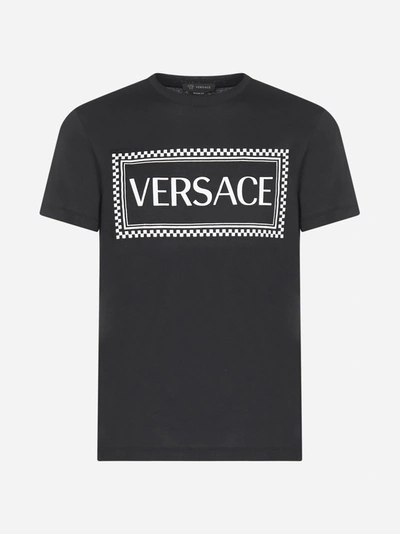 Shop Versace Logo Cotton T-shirt