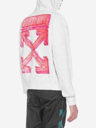 Shop Off-white Marker Arrows Oversized Cotton Hoodie