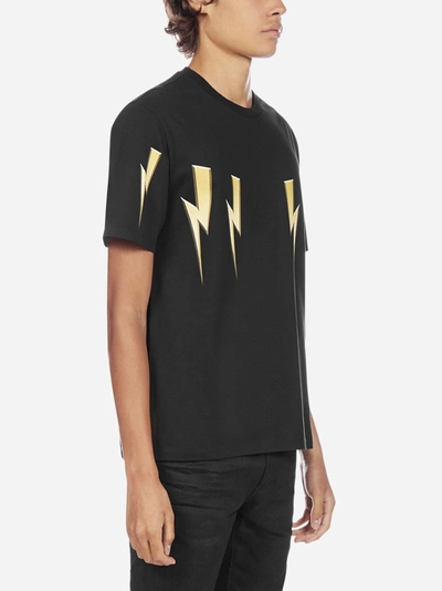 Shop Neil Barrett Bolt Cotton T-shirt