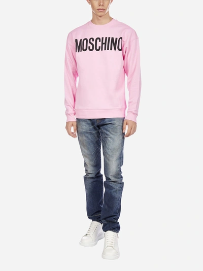 Shop Moschino Felpa In Cotone Con Logo