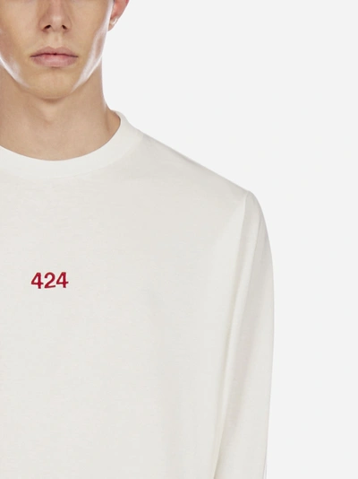 Shop 424 Logo Cotton Long Sleeves T-shirt