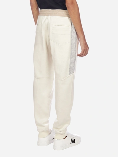 Shop Brunello Cucinelli Color-block Cashmere And Cotton Jogging Pants