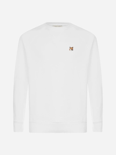 Shop Maison Kitsuné Fox Head-patch Cotton Sweatshirt