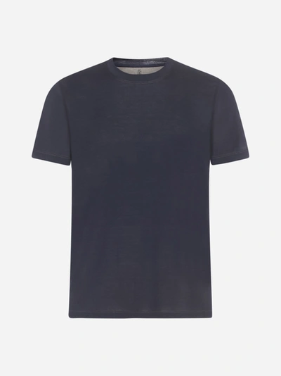 Shop Brunello Cucinelli T-shirt In Seta E Cotone