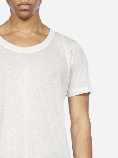 Shop Saint Laurent Semi-sheer Cotton T-shirt