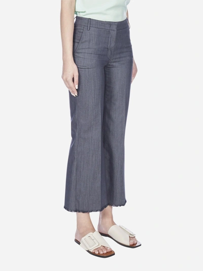 Shop Blanca Vita Patty Blen-cotton Drill Crop Trousers