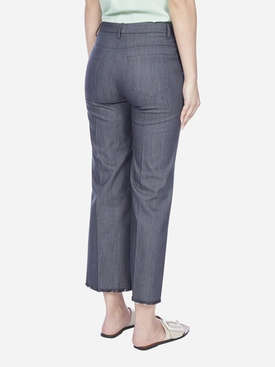 Shop Blanca Vita Patty Blen-cotton Drill Crop Trousers